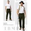 imageTBMPOY Mens Lightweight Hiking Travel Pants 5 Zip Pockets Stretch Quick Dry Work Pant Cargo Outdoor Camping FishingGreen