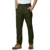 imageTBMPOY Mens Lightweight Hiking Travel Pants 5 Zip Pockets Stretch Quick Dry Work Pant Cargo Outdoor Camping FishingGreen