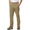 imageTBMPOY Mens Lightweight Hiking Travel Pants 5 Zip Pockets Stretch Quick Dry Work Pant Cargo Outdoor Camping FishingKhaki