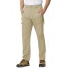 imageTBMPOY Mens Lightweight Hiking Travel Pants 5 Zip Pockets Stretch Quick Dry Work Pant Cargo Outdoor Camping FishingLight Khaki