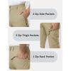 imageTBMPOY Mens Lightweight Hiking Travel Pants 5 Zip Pockets Stretch Quick Dry Work Pant Cargo Outdoor Camping FishingLight Khaki