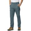 imageTBMPOY Mens Lightweight Hiking Travel Pants 5 Zip Pockets Stretch Quick Dry Work Pant Cargo Outdoor Camping FishingStone Blue