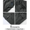 imageTBMPOY Mens Lightweight Hiking Travel Pants Cargo Pockets Quick Dry Stretch Water Resistant Fishing Outdoor WorkDark Grey