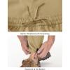 imageTBMPOY Mens Lightweight Hiking Travel Pants Cargo Pockets Quick Dry Stretch Water Resistant Fishing Outdoor WorkKhaki
