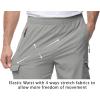 imageTBMPOY Mens Lightweight Hiking Travel Pants Cargo Pockets Quick Dry Stretch Water Resistant Fishing Outdoor WorkLight Grey