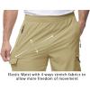 imageTBMPOY Mens Lightweight Hiking Travel Pants Cargo Pockets Quick Dry Stretch Water Resistant Fishing Outdoor WorkLight Khaki