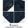imageTBMPOY Mens Lightweight Hiking Travel Pants Cargo Pockets Quick Dry Stretch Water Resistant Fishing Outdoor WorkNavy