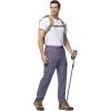 imageTBMPOY Mens Lightweight Hiking Travel Pants Cargo Pockets Quick Dry Stretch Water Resistant Fishing Outdoor WorkPurple Grey