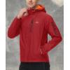 imageTBMPOY Mens Lightweight Rain Jackets Waterproof Raincoat with Hood Running Cycling Hiking Outdoor Windbreaker4wine Red