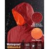 imageTBMPOY Mens Lightweight Rain Jackets Waterproof Raincoat with Hood Running Cycling Hiking Outdoor Windbreaker4wine Red