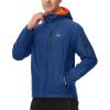 imageTBMPOY Mens Lightweight Rain Jackets Waterproof Raincoat with Hood Running Cycling Hiking Outdoor Windbreaker5royal Blue
