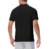 imageTBMPOY Mens Polo Shirts Short Sleeves with Pocket Lightweight Quick Dry Outdoor Casual Work Golf Sports ShirtBlack