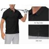 imageTBMPOY Mens Polo Shirts Short Sleeves with Pocket Lightweight Quick Dry Outdoor Casual Work Golf Sports ShirtBlack