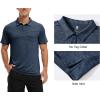 imageTBMPOY Mens Polo Shirts Short Sleeves with Pocket Lightweight Quick Dry Outdoor Casual Work Golf Sports ShirtBlue