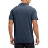 imageTBMPOY Mens Polo Shirts Short Sleeves with Pocket Lightweight Quick Dry Outdoor Casual Work Golf Sports ShirtBlue