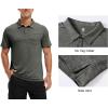 imageTBMPOY Mens Polo Shirts Short Sleeves with Pocket Lightweight Quick Dry Outdoor Casual Work Golf Sports ShirtDark Grey