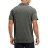 imageTBMPOY Mens Polo Shirts Short Sleeves with Pocket Lightweight Quick Dry Outdoor Casual Work Golf Sports ShirtDark Grey