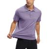imageTBMPOY Mens Polo Shirts Short Sleeves with Pocket Lightweight Quick Dry Outdoor Casual Work Golf Sports ShirtDeep Purple