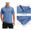 imageTBMPOY Mens Polo Shirts Short Sleeves with Pocket Lightweight Quick Dry Outdoor Casual Work Golf Sports ShirtDenim Blue