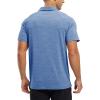 imageTBMPOY Mens Polo Shirts Short Sleeves with Pocket Lightweight Quick Dry Outdoor Casual Work Golf Sports ShirtDenim Blue