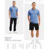 imageTBMPOY Mens Polo Shirts Short Sleeves with Pocket Lightweight Quick Dry Outdoor Casual Work Golf Sports ShirtDenim Blue