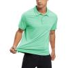 imageTBMPOY Mens Polo Shirts Short Sleeves with Pocket Lightweight Quick Dry Outdoor Casual Work Golf Sports ShirtGreen