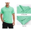 imageTBMPOY Mens Polo Shirts Short Sleeves with Pocket Lightweight Quick Dry Outdoor Casual Work Golf Sports ShirtGreen