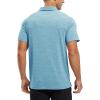 imageTBMPOY Mens Polo Shirts Short Sleeves with Pocket Lightweight Quick Dry Outdoor Casual Work Golf Sports ShirtLake Blue