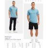 imageTBMPOY Mens Polo Shirts Short Sleeves with Pocket Lightweight Quick Dry Outdoor Casual Work Golf Sports ShirtLake Blue