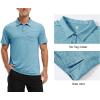 imageTBMPOY Mens Polo Shirts Short Sleeves with Pocket Lightweight Quick Dry Outdoor Casual Work Golf Sports ShirtLake Blue