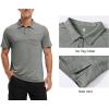 imageTBMPOY Mens Polo Shirts Short Sleeves with Pocket Lightweight Quick Dry Outdoor Casual Work Golf Sports ShirtLight Grey
