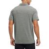 imageTBMPOY Mens Polo Shirts Short Sleeves with Pocket Lightweight Quick Dry Outdoor Casual Work Golf Sports ShirtLight Grey