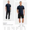 imageTBMPOY Mens Polo Shirts Short Sleeves with Pocket Lightweight Quick Dry Outdoor Casual Work Golf Sports ShirtNavy