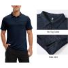 imageTBMPOY Mens Polo Shirts Short Sleeves with Pocket Lightweight Quick Dry Outdoor Casual Work Golf Sports ShirtNavy