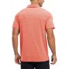 imageTBMPOY Mens Polo Shirts Short Sleeves with Pocket Lightweight Quick Dry Outdoor Casual Work Golf Sports ShirtOrange Pink