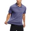 imageTBMPOY Mens Polo Shirts Short Sleeves with Pocket Lightweight Quick Dry Outdoor Casual Work Golf Sports ShirtPurple