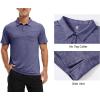 imageTBMPOY Mens Polo Shirts Short Sleeves with Pocket Lightweight Quick Dry Outdoor Casual Work Golf Sports ShirtPurple