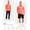 imageTBMPOY Mens Polo Shirts Short Sleeves with Pocket Lightweight Quick Dry Outdoor Casual Work Golf Sports ShirtRed Orange