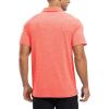 imageTBMPOY Mens Polo Shirts Short Sleeves with Pocket Lightweight Quick Dry Outdoor Casual Work Golf Sports ShirtRed Orange