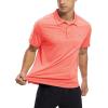 imageTBMPOY Mens Polo Shirts Short Sleeves with Pocket Lightweight Quick Dry Outdoor Casual Work Golf Sports ShirtRed Orange