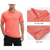 imageTBMPOY Mens Polo Shirts Short Sleeves with Pocket Lightweight Quick Dry Outdoor Casual Work Golf Sports ShirtRed Orange