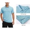 imageTBMPOY Mens Polo Shirts Short Sleeves with Pocket Lightweight Quick Dry Outdoor Casual Work Golf Sports ShirtSky Blue