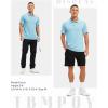 imageTBMPOY Mens Polo Shirts Short Sleeves with Pocket Lightweight Quick Dry Outdoor Casual Work Golf Sports ShirtSky Blue