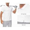 imageTBMPOY Mens Polo Shirts Short Sleeves with Pocket Lightweight Quick Dry Outdoor Casual Work Golf Sports ShirtWhite