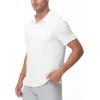 imageTBMPOY Mens Polo Shirts Short Sleeves with Pocket Lightweight Quick Dry Outdoor Casual Work Golf Sports ShirtWhite