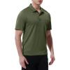 imageTBMPOY Mens Polo Shirts with Pocket Short Sleeve Quick Dry Casual Sports Outdoor Golf ShirtArmy Green