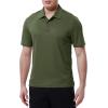 imageTBMPOY Mens Polo Shirts with Pocket Short Sleeve Quick Dry Casual Sports Outdoor Golf ShirtArmy Green