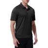 imageTBMPOY Mens Polo Shirts with Pocket Short Sleeve Quick Dry Casual Sports Outdoor Golf ShirtBlack