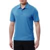 imageTBMPOY Mens Polo Shirts with Pocket Short Sleeve Quick Dry Casual Sports Outdoor Golf ShirtBlue