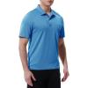 imageTBMPOY Mens Polo Shirts with Pocket Short Sleeve Quick Dry Casual Sports Outdoor Golf ShirtBlue